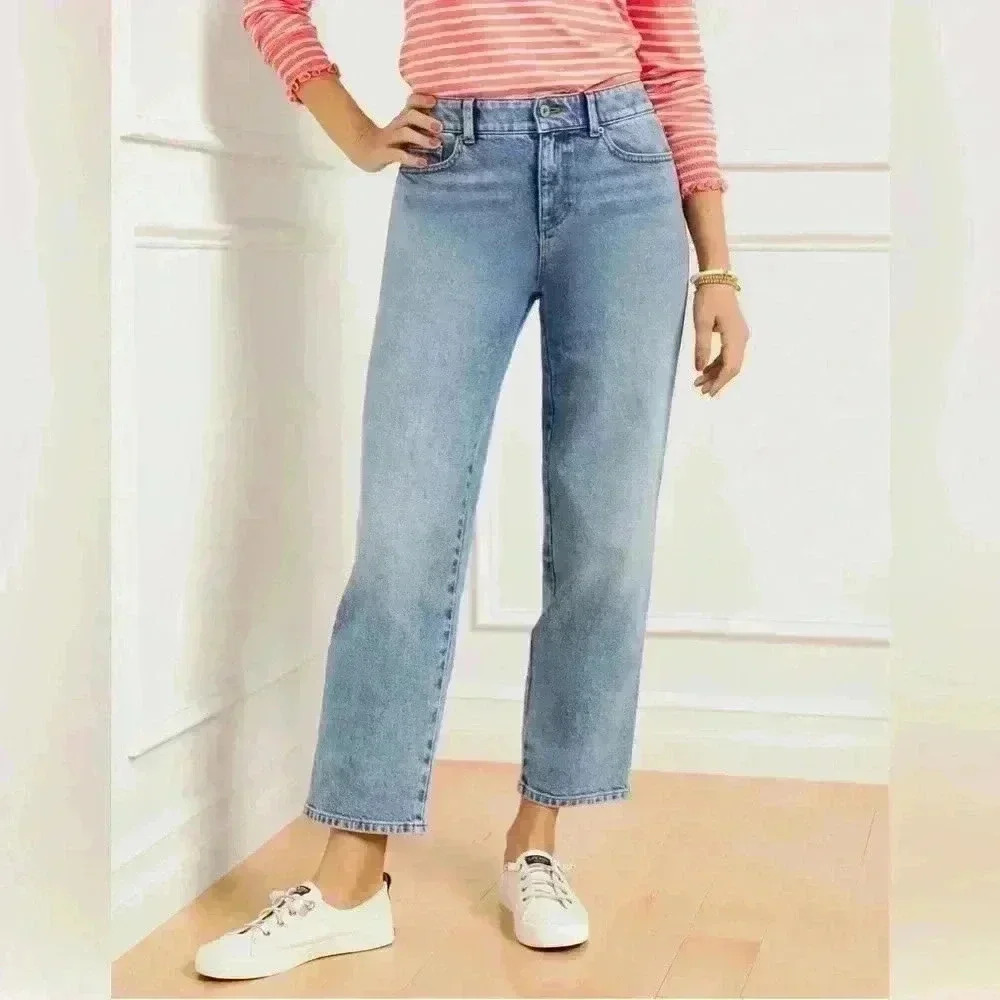 TALBOTS HIGH WAIST STRAIGHT ANKLE JEANS - SIZE 2P